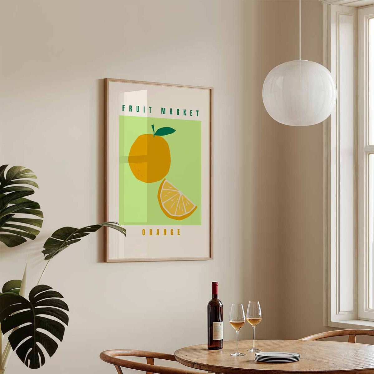 Zonnige Fruitmarkt – staande keuken wanddecoratie van WallArtistic