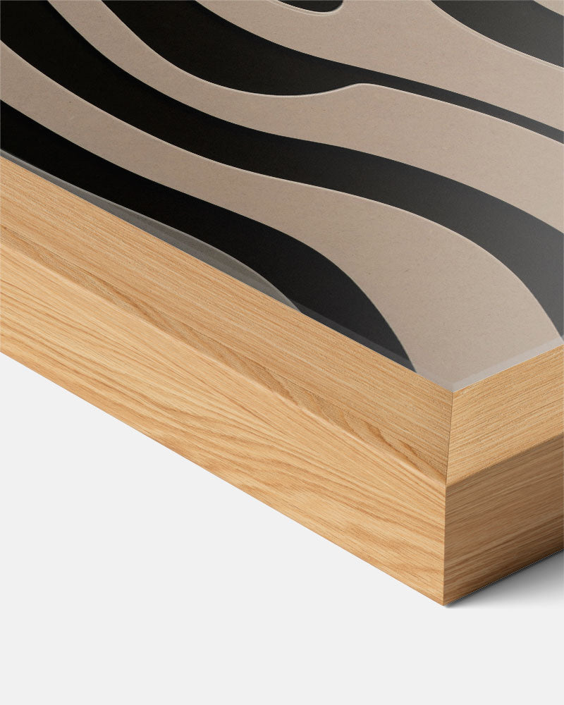 Moderne Zebra Strepen – abstracte textuur poster in staand formaat
