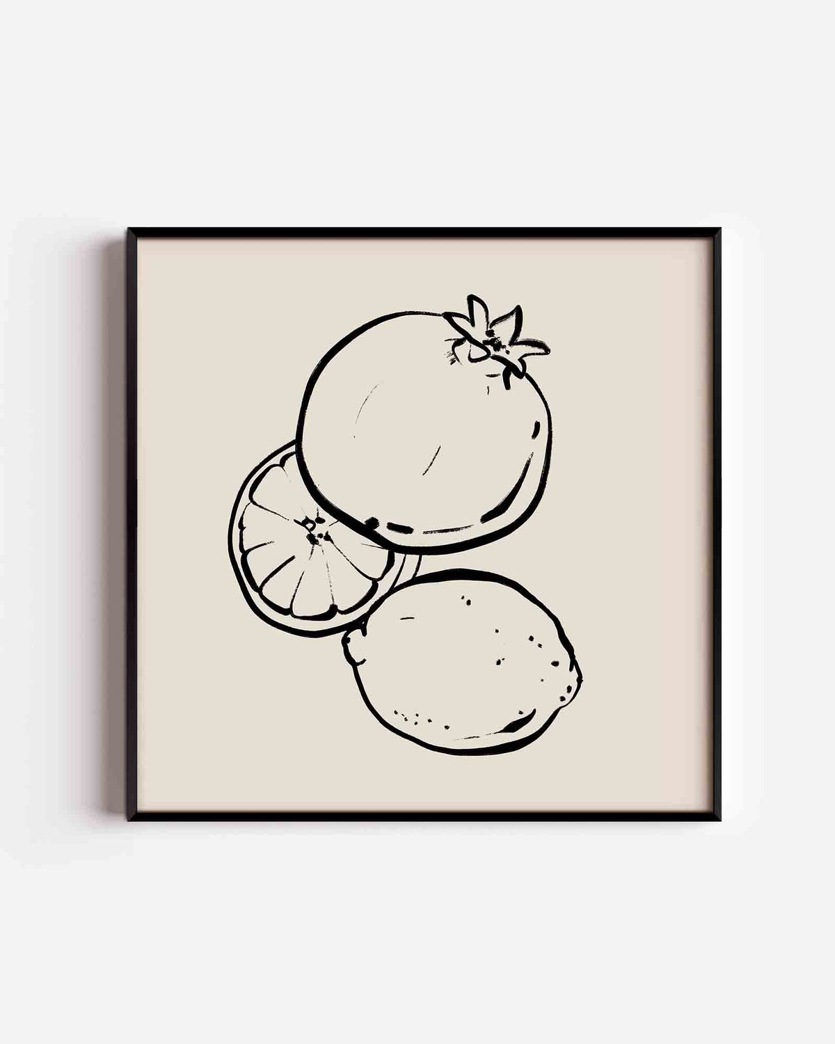 Fruit schets – keuken vierkante poster als wanddecoratie