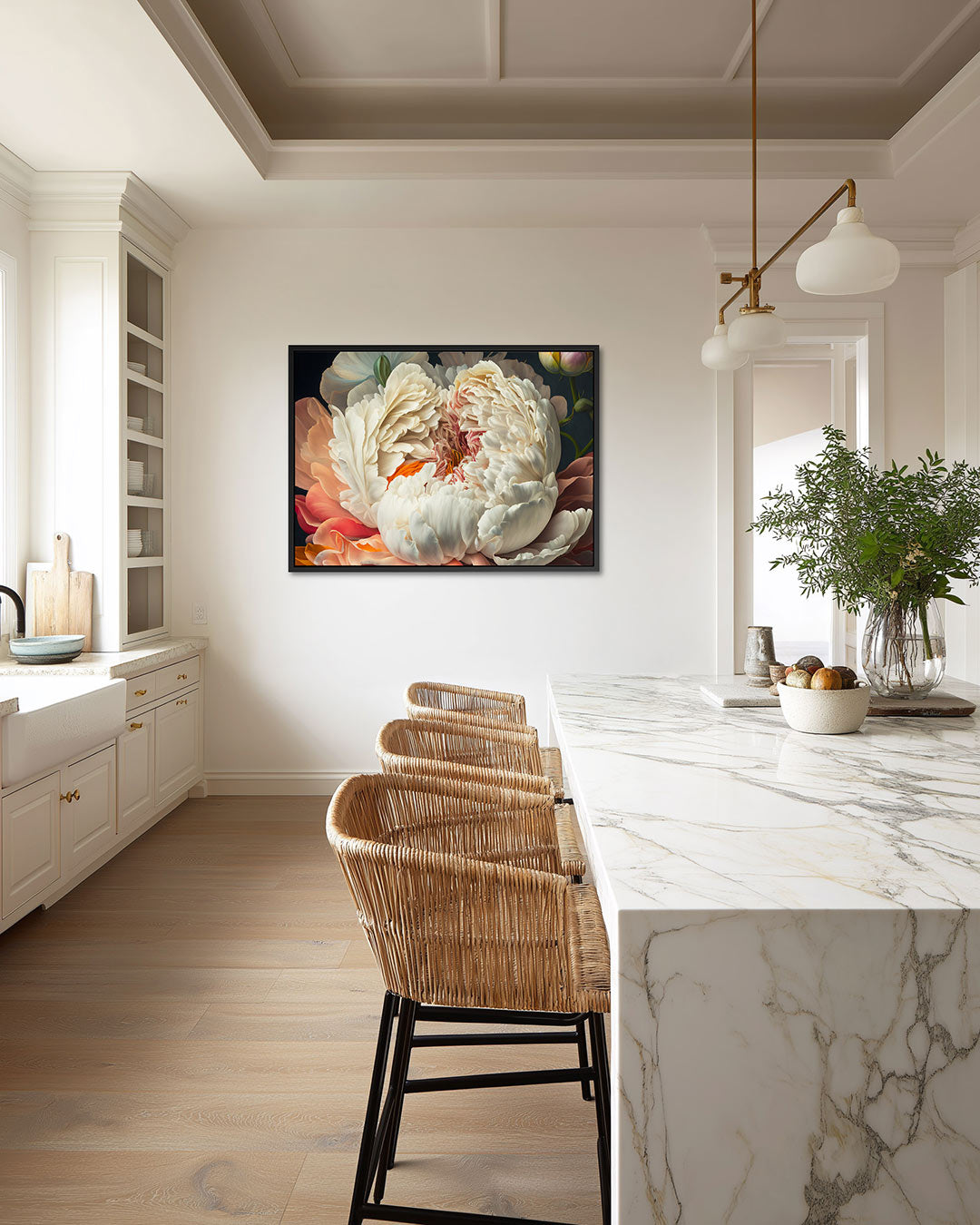 Bloemrijke harmonie – wanddecoratie in interieur