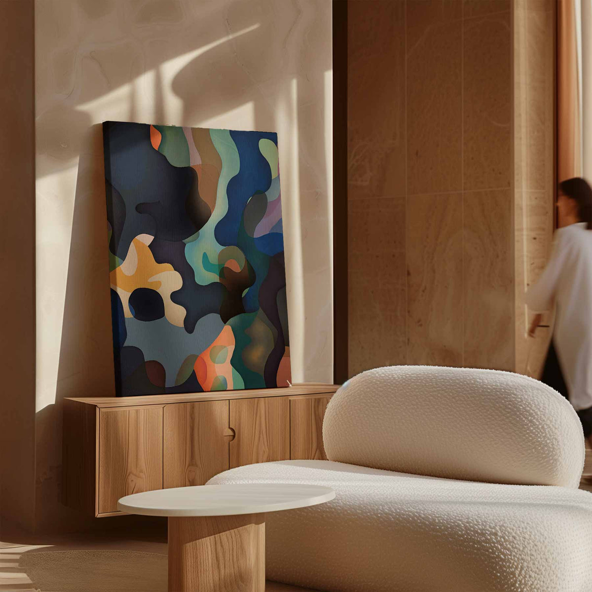 Kleurrijke Golven – dibond kunstwerk als wanddecoratie