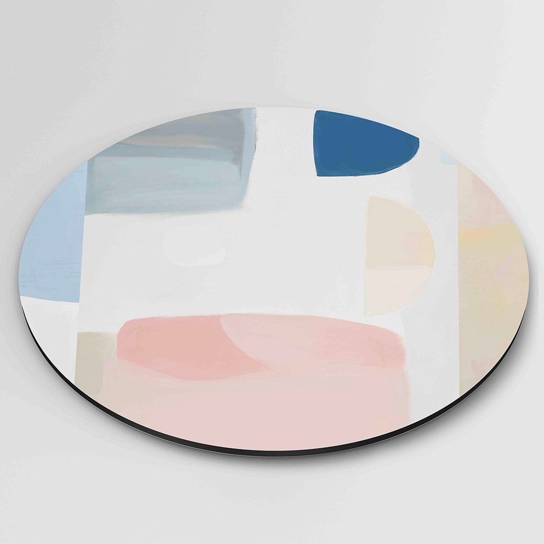 Abstracte vormen – moderne ronde wanddecoratie van WallArtistic