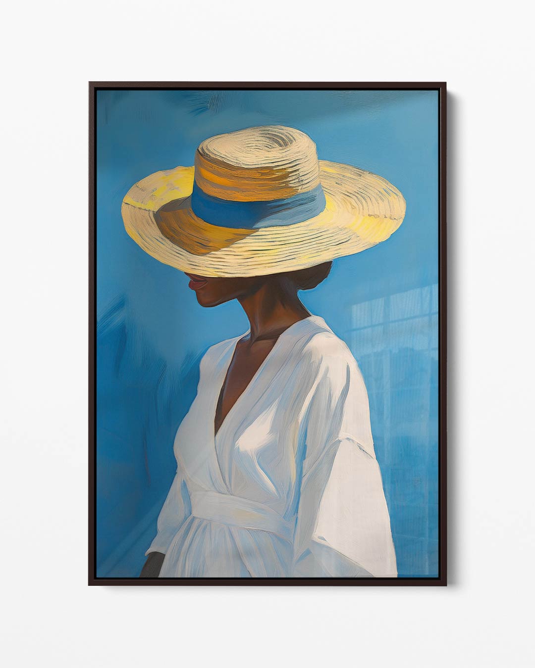 Zomer Glimlach – portret kunstwerk als wanddecoratie