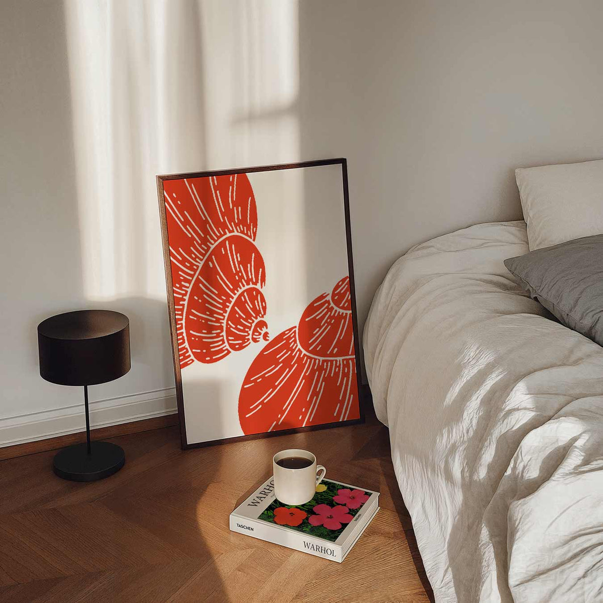 Schelpen in Stijl – staande zeedieren wanddecoratie van WallArtistic
