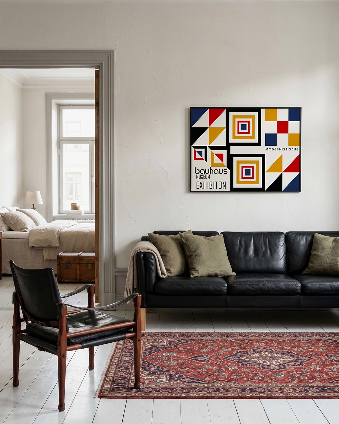 Vorm en kleur – geometrische Bauhaus poster in liggend formaat