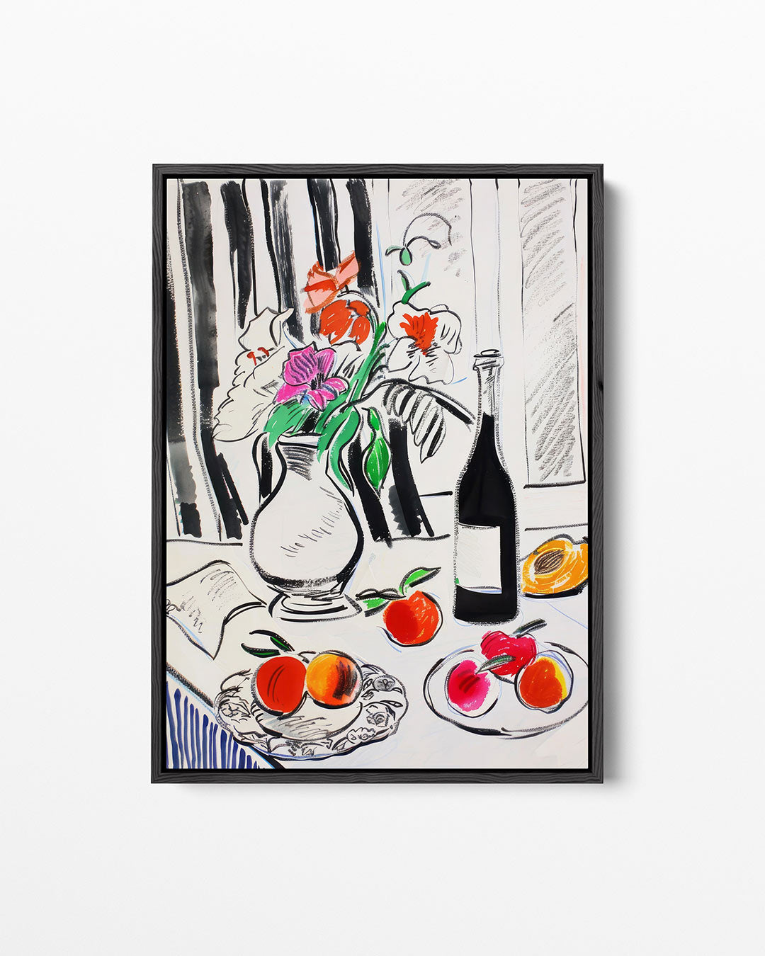 Kleurrijke bloemstilleven – staand wanddecoratie kunstwerk