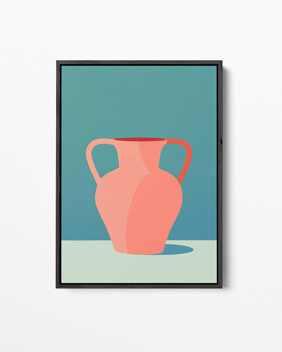 Vaas met schaduw – staand wanddecoratie kunstwerk