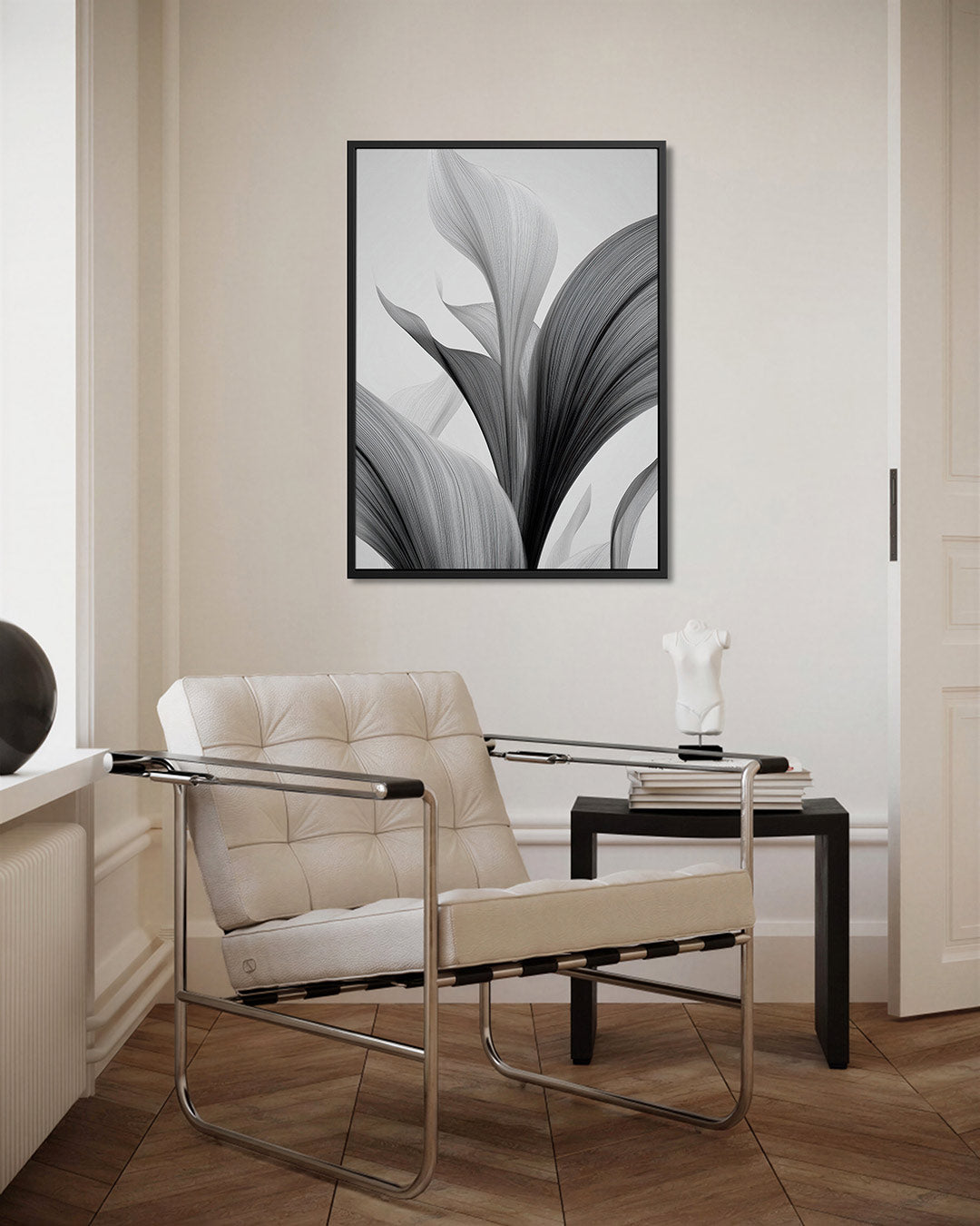 Organische lijnen – kunstwerk als stijlvolle wanddecoratie