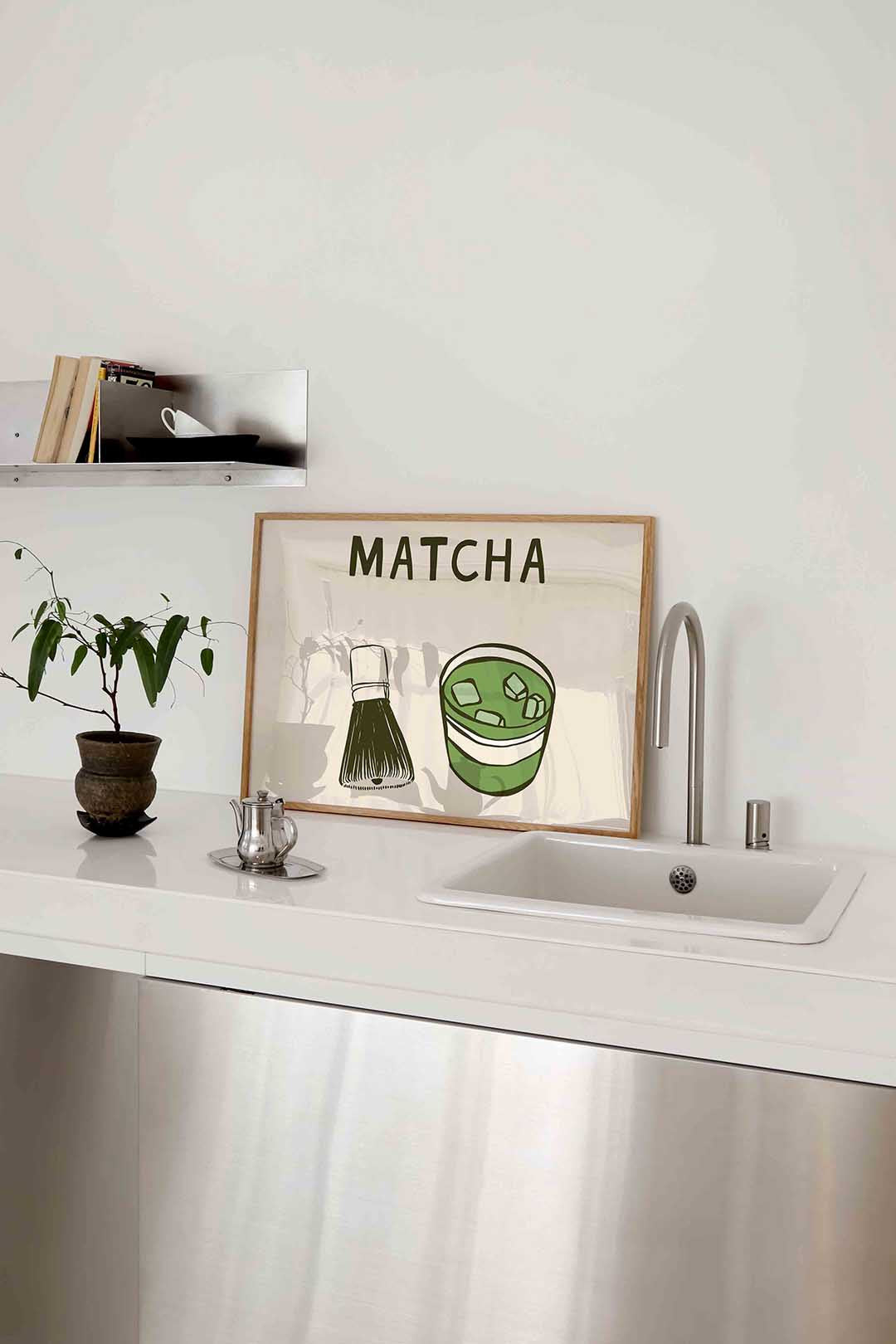 Matcha en garde – keukenposter in liggend formaat