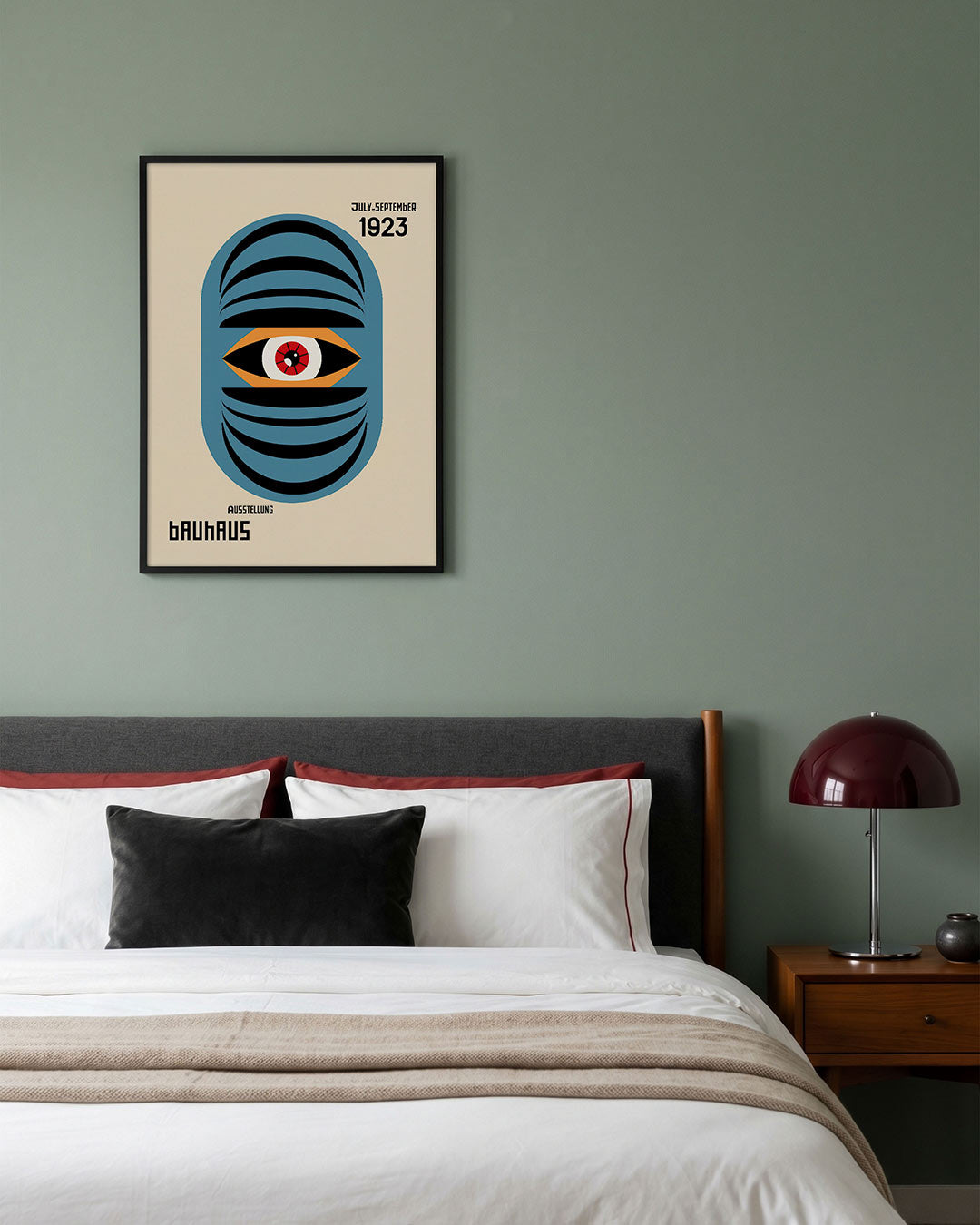 Oogvorm en lijnen – geometrische poster in Bauhaus-stijl van WallArtistic