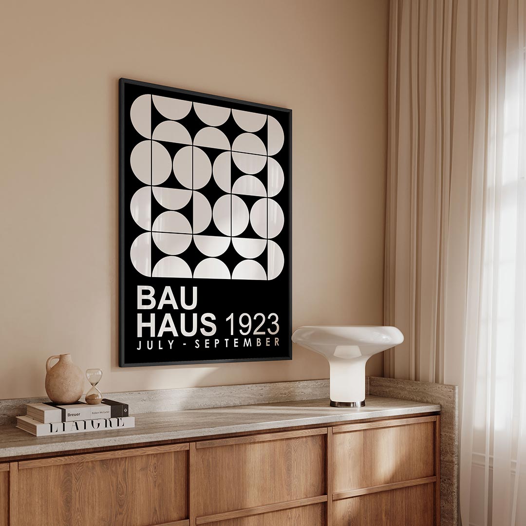 – geometrische Bauhaus poster in staand formaat