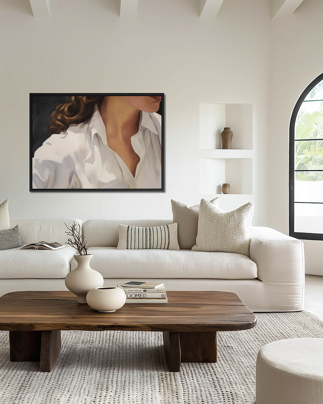 Elegante vrouwelijke vorm – wanddecoratie in interieur