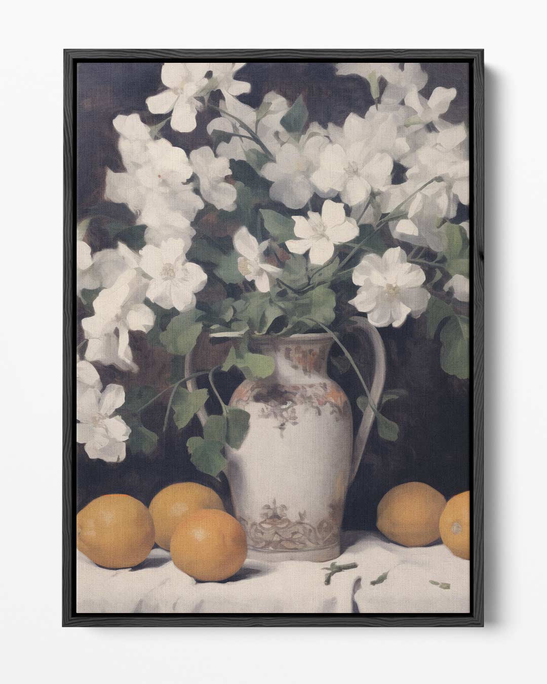 Frisse Bloemen en Citrus – portret kunstwerk als wanddecoratie