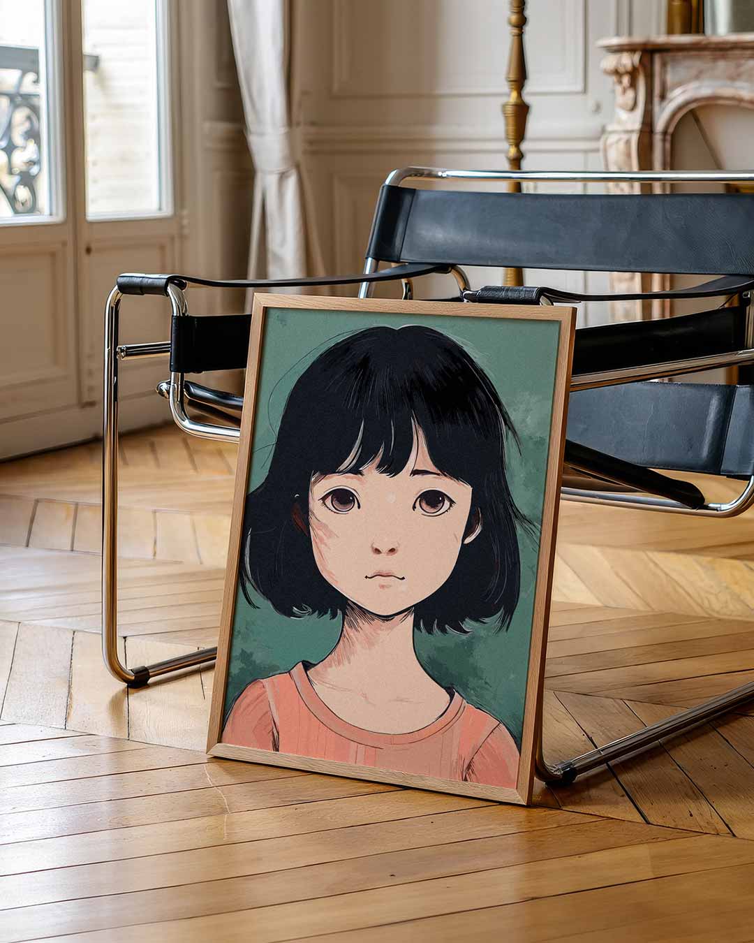 Dromerige Portretkunst – urban poster in staand formaat