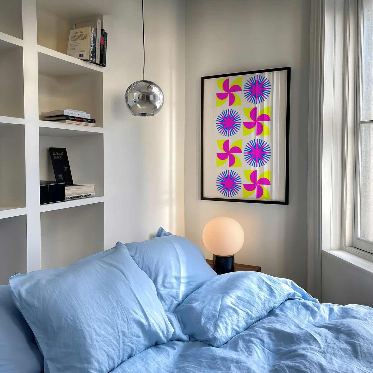 Retro Vibes Kunstposter – abstracte poster als moderne staande wanddecoratie