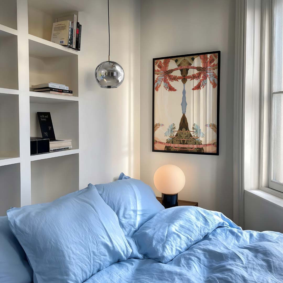 Tropische Bladeren Kunstposter – staande kleurrijke abstracte wanddecoratie van WallArtistic