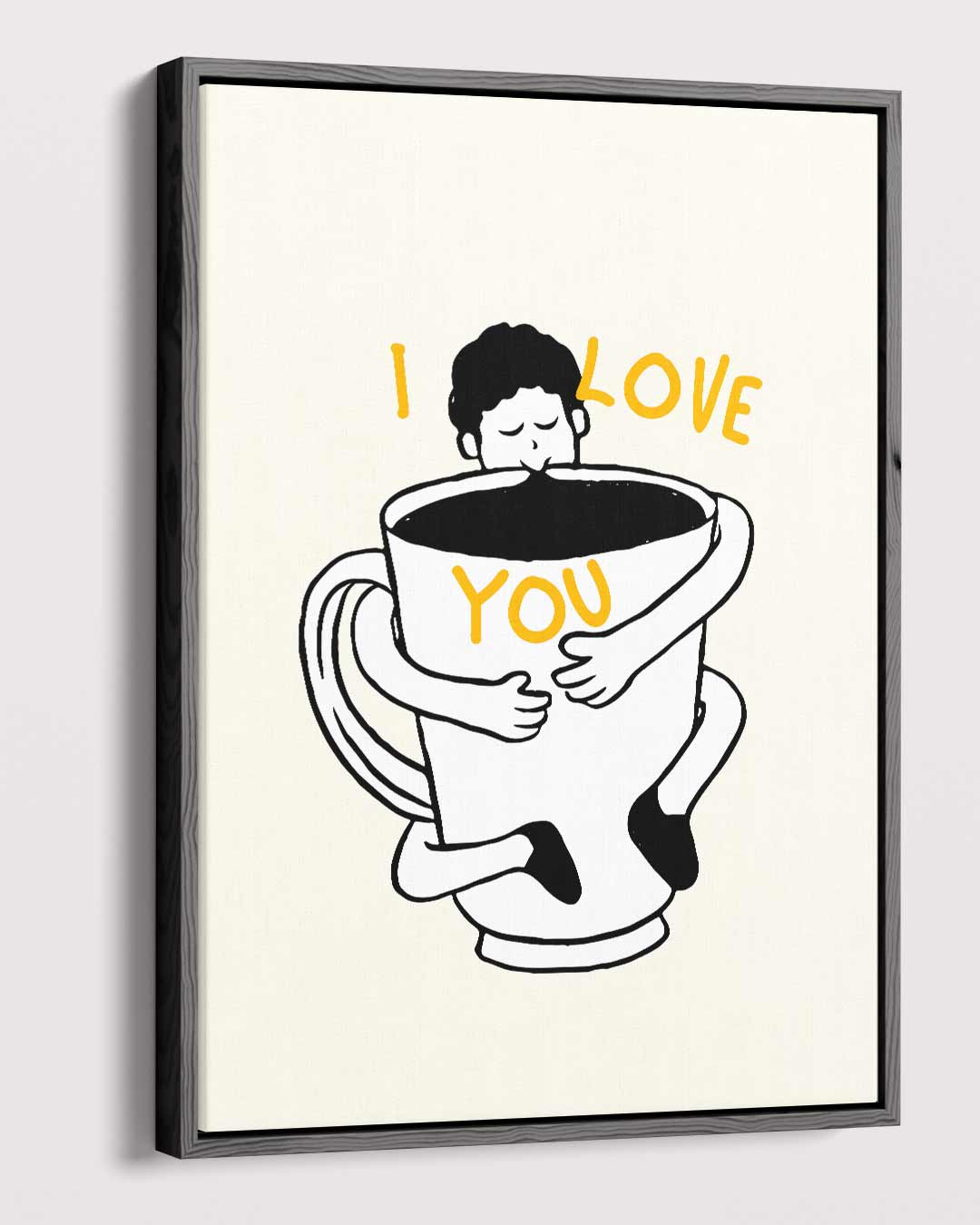 Koffieknuffel – dibond kunstwerk als wanddecoratie