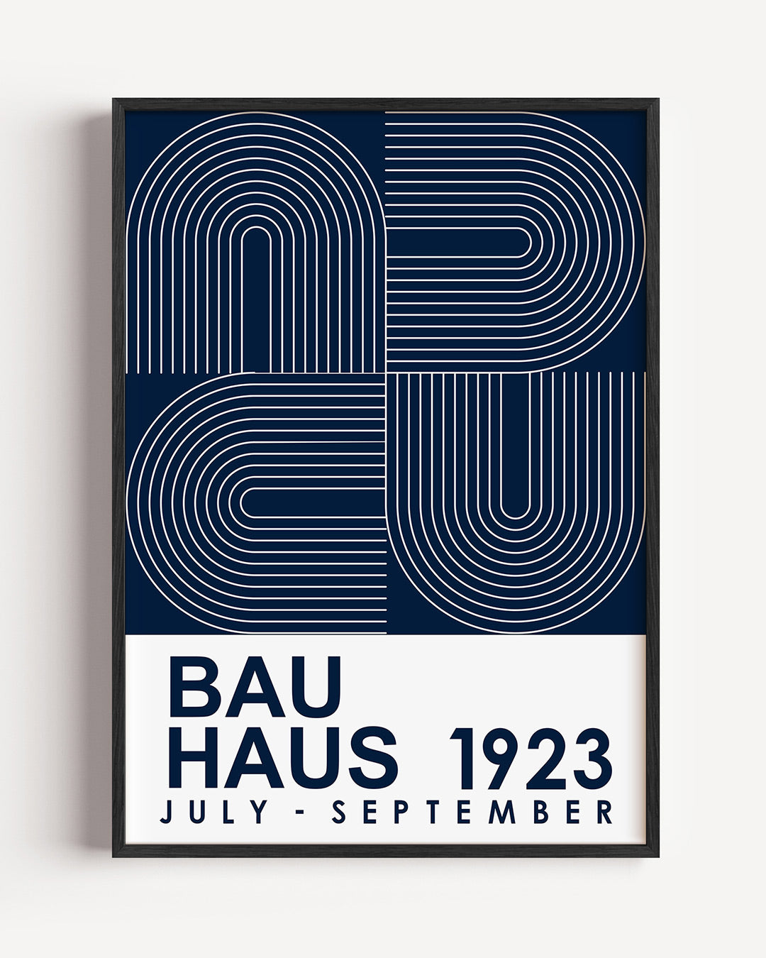 Lijnen en vormen – staande Bauhaus poster als wanddecoratie