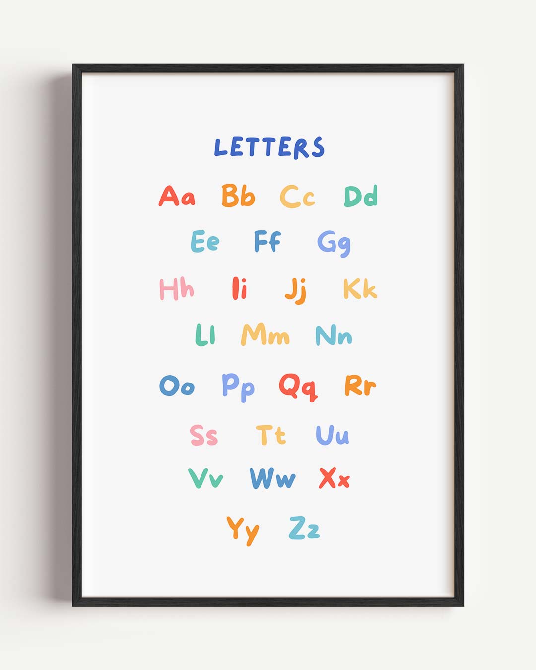 Vrolijke Alfabet – kids portret poster als wanddecoratie