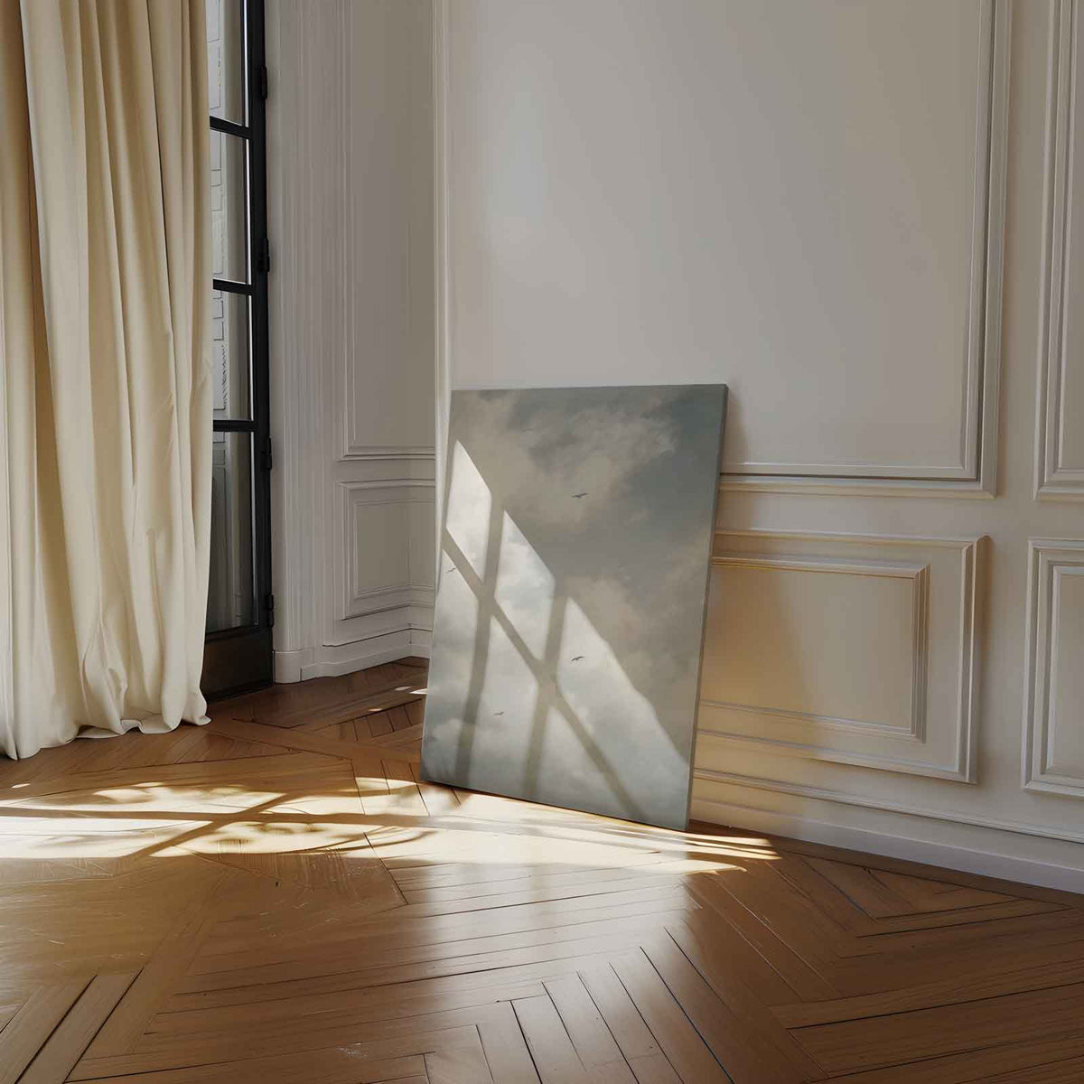 Zonnige Dromen in de Wolken – plexiglas wanddecoratie in portret formaat