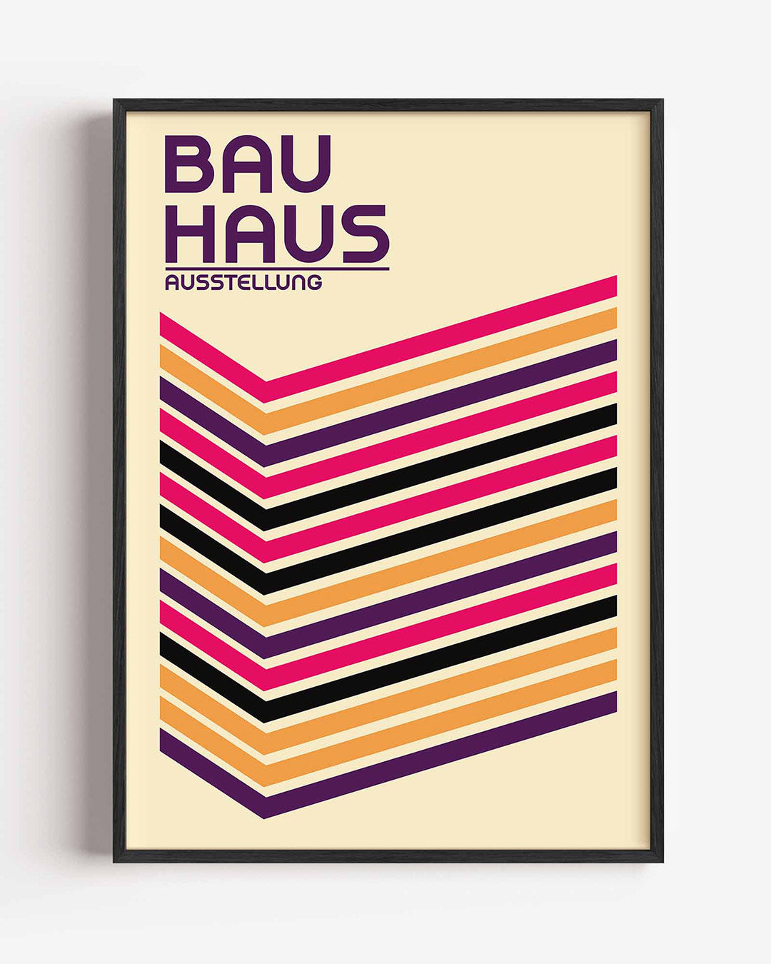 Lijnen en vlakkenspel – staande Bauhaus poster als wanddecoratie