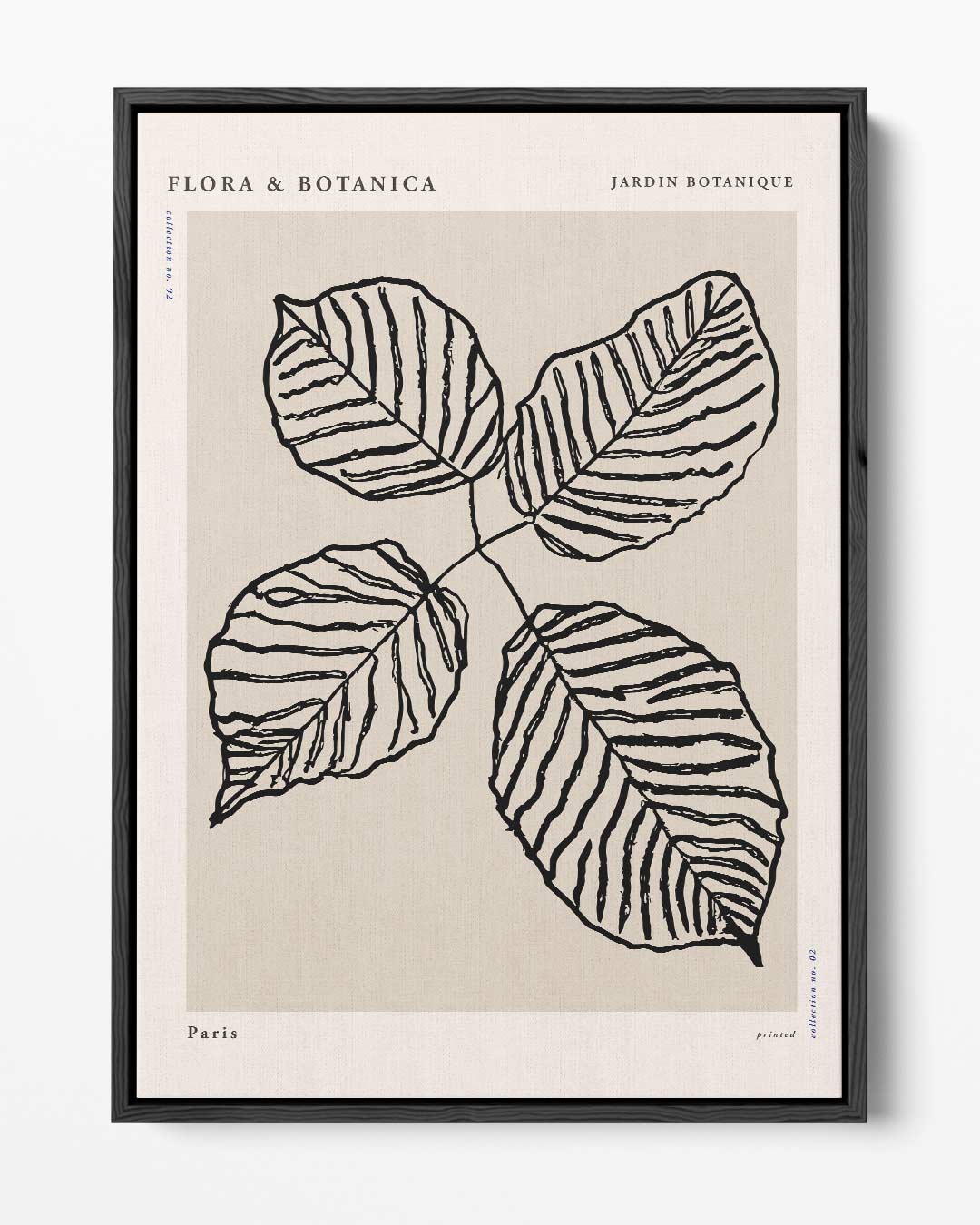 Botanische Bladprint – portret kunstwerk als wanddecoratie