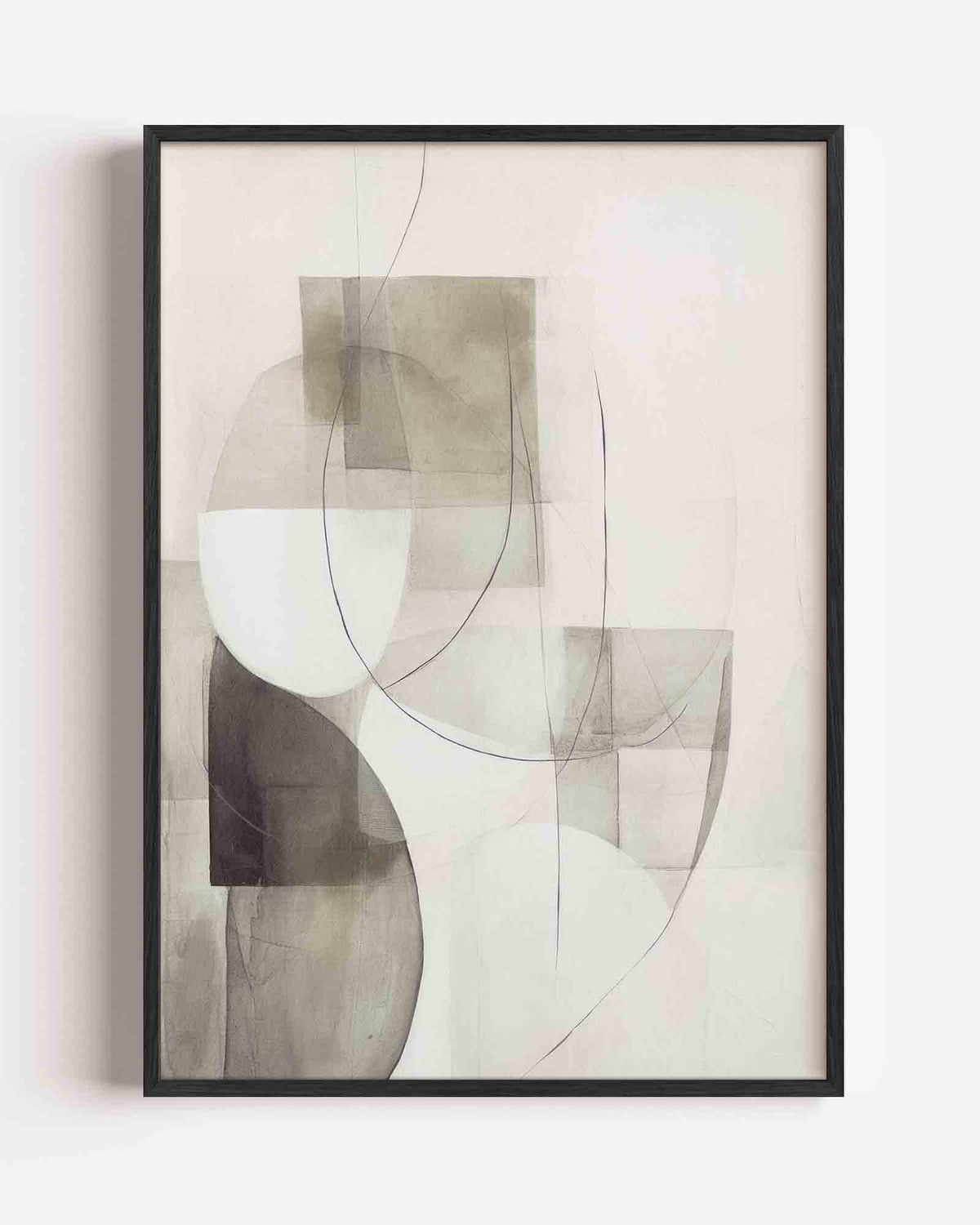 Abstracte vormen – zacht abstracte portret poster als wanddecoratie