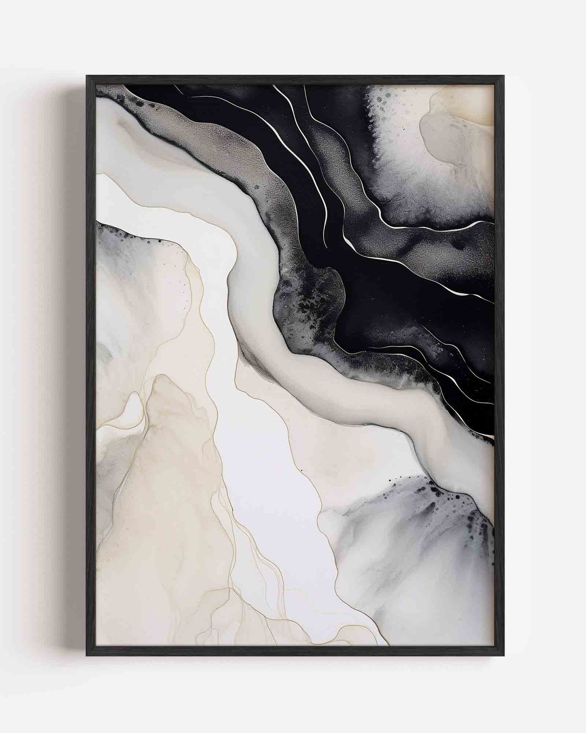 Abstracte lijnen – zacht abstracte portret poster als wanddecoratie