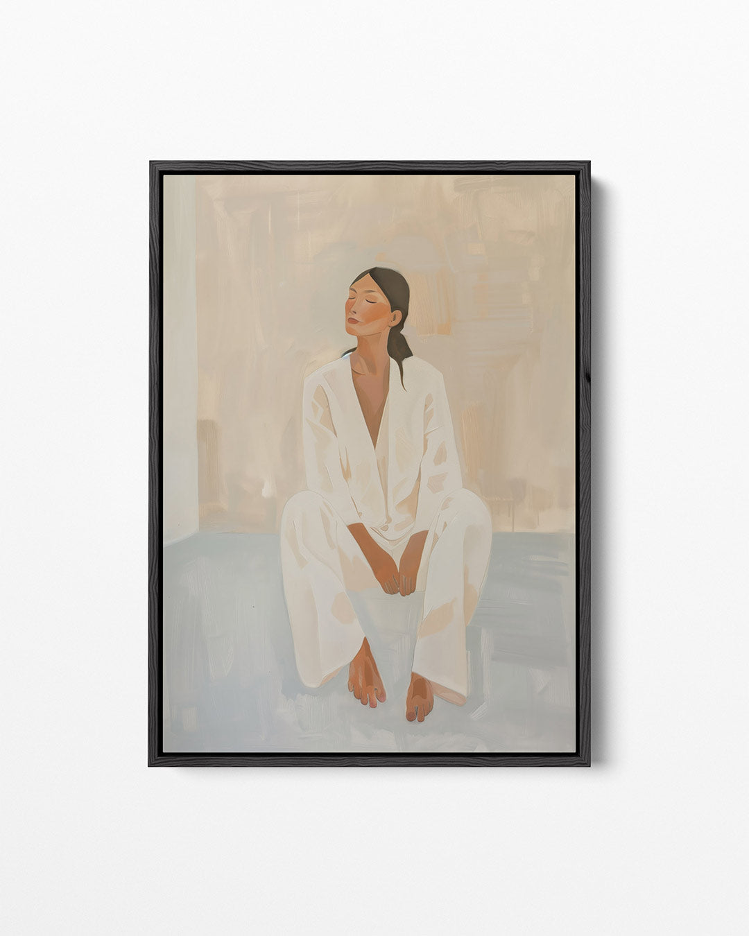 Rustige zittende vrouw – staand wanddecoratie kunstwerk