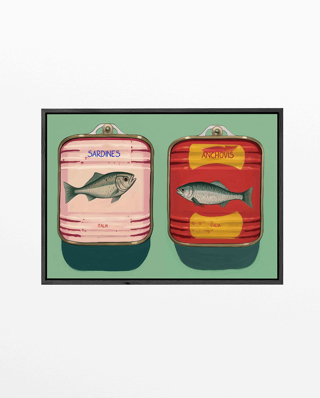 Visblikken illustratie – liggend keuken kunstwerk