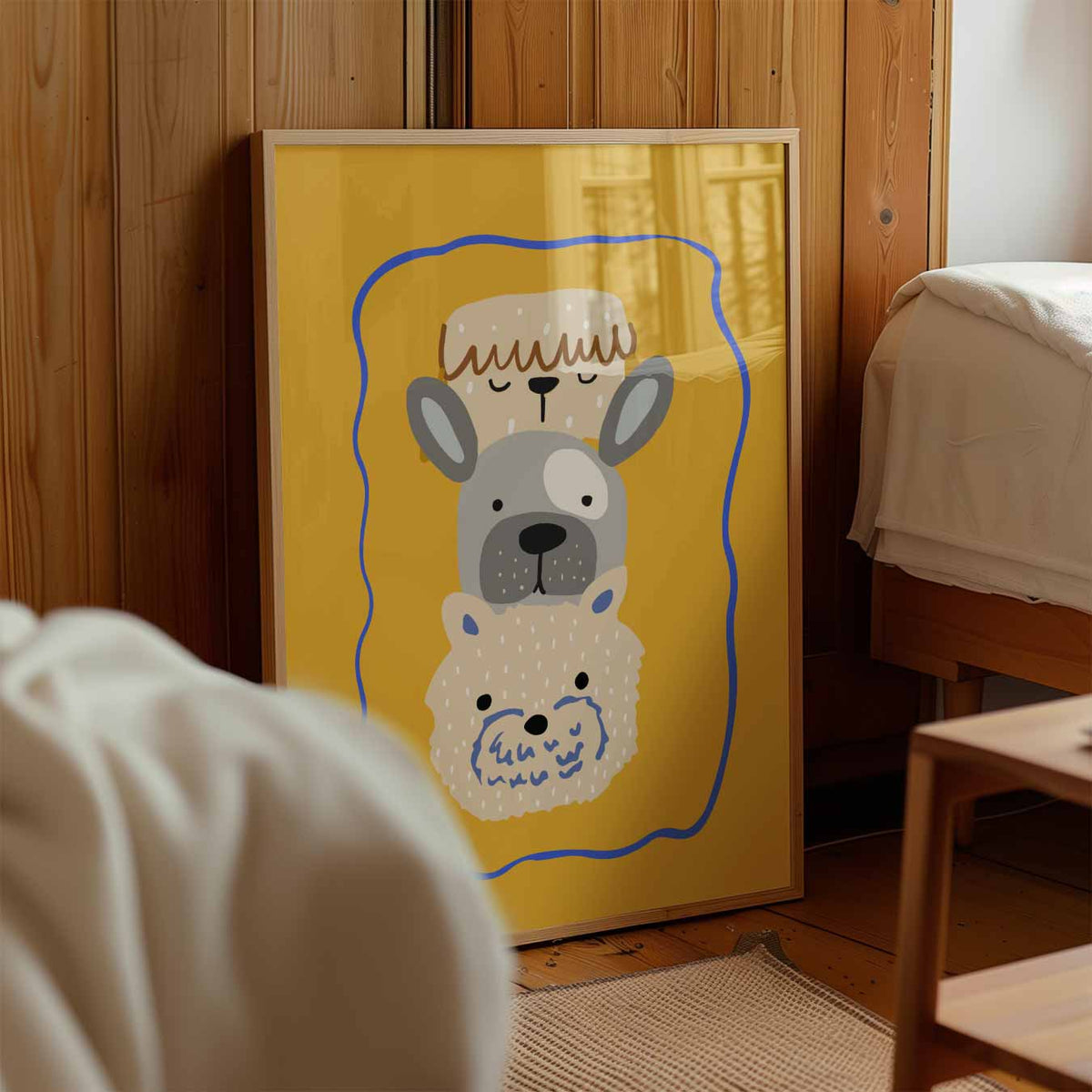 Schattige Dierenkoppen – kinderposter in staand formaat