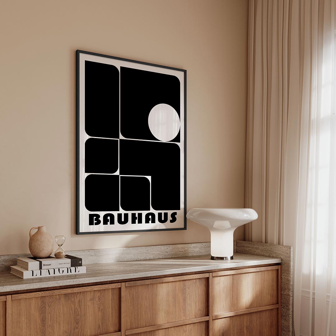  – geometrische Bauhaus poster in staand formaat