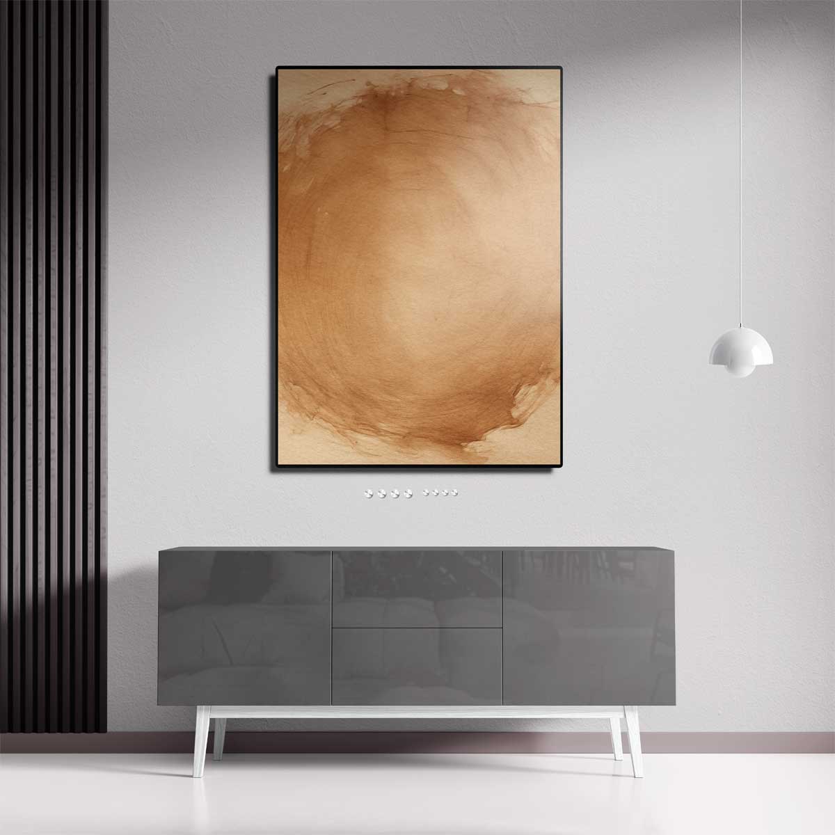 Zachte Okratonen Waterverf – dibond kunstwerk als wanddecoratie
