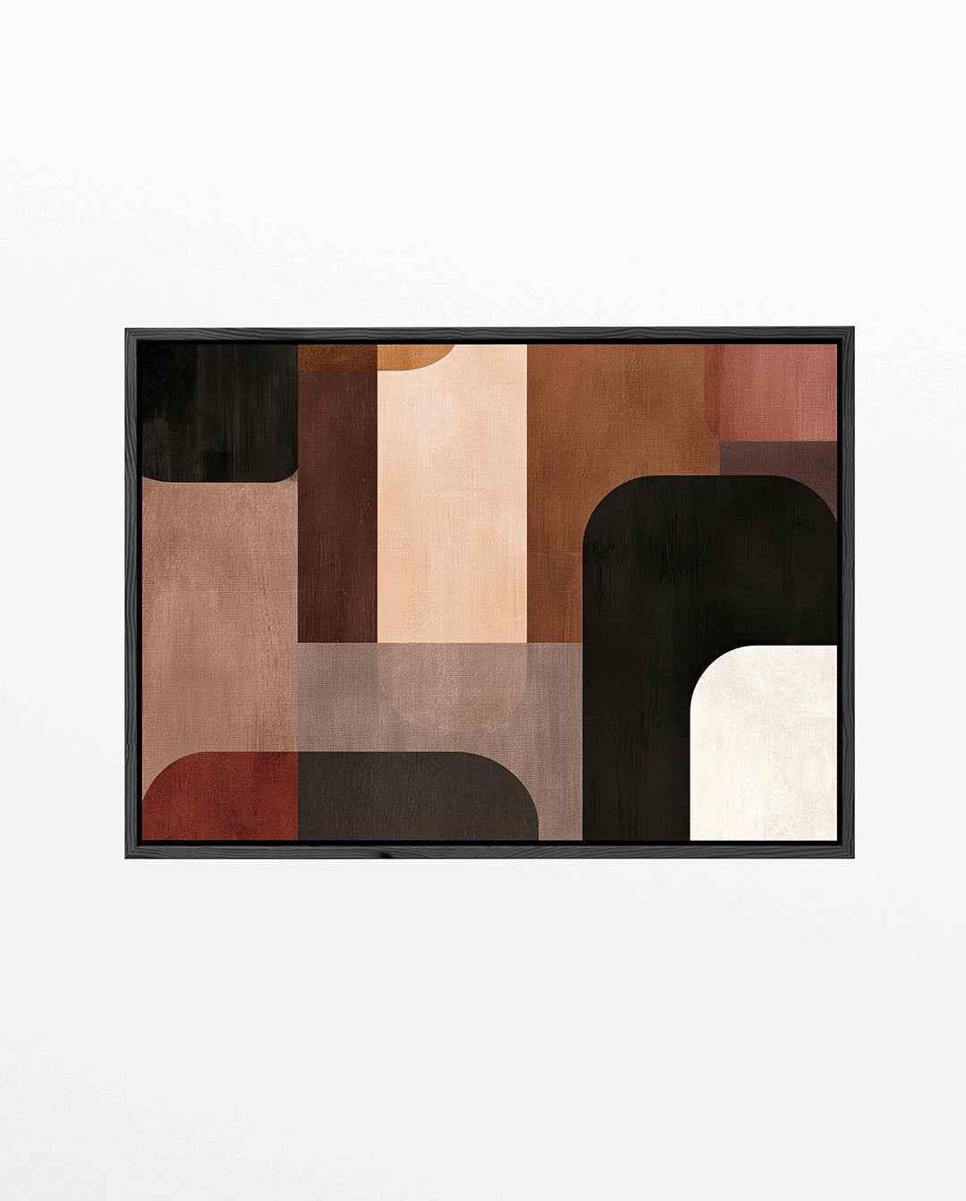 Geometrische vormen compositie – Rustige – liggend abstract kunstwerk