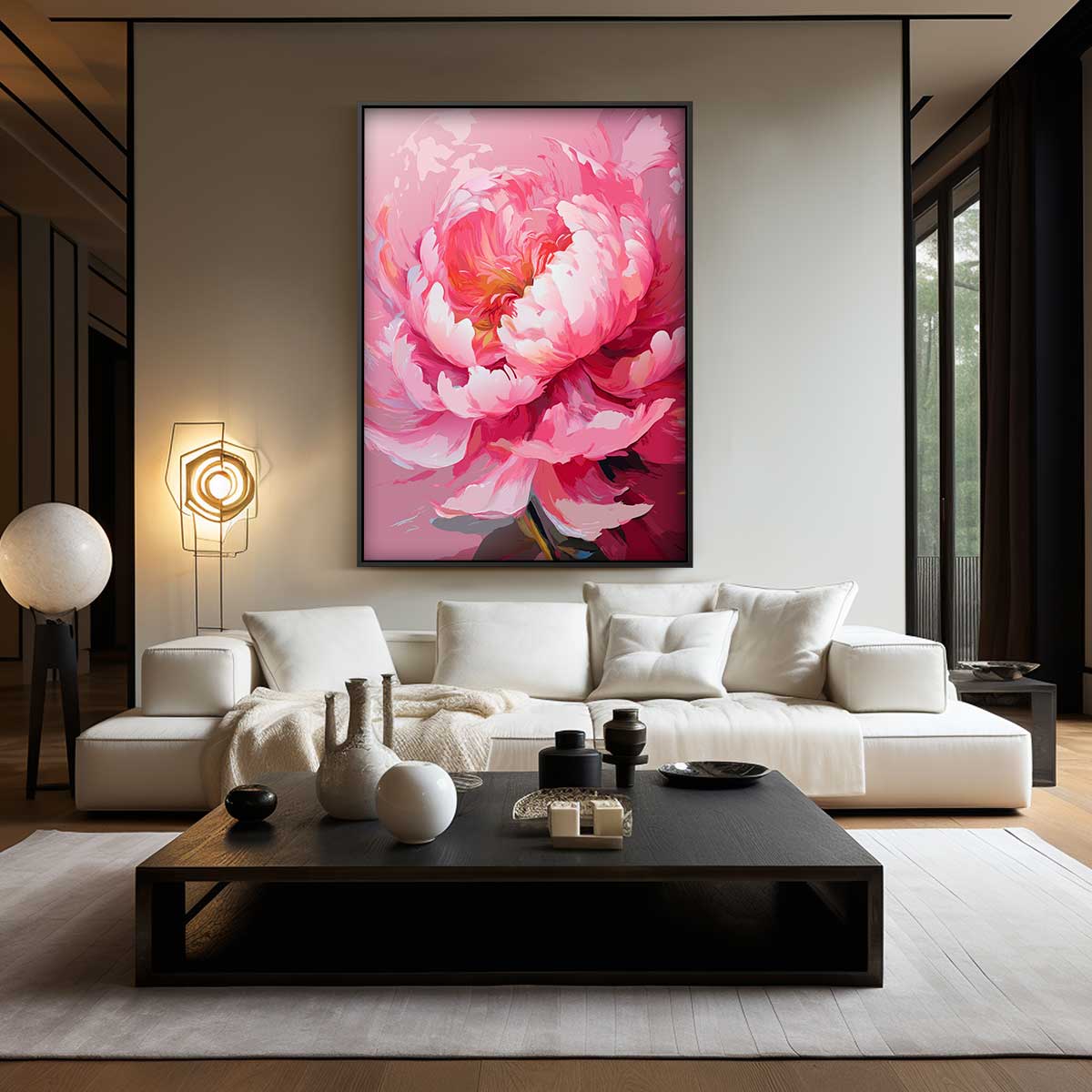 Stralende Bloem Fantasie – dibond wanddecoratie in staand formaat