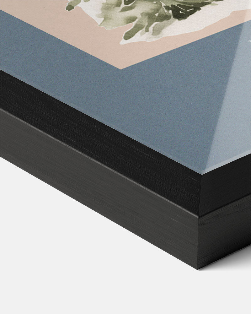 Warme Winterhuis – kerst poster als sfeervolle staande wanddecoratie