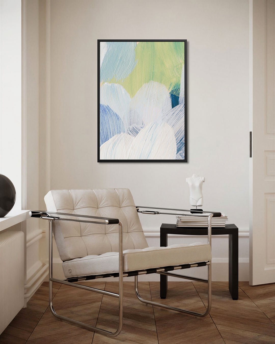 Kleurrijke borstelstreken – kunstwerk als stijlvolle wanddecoratie