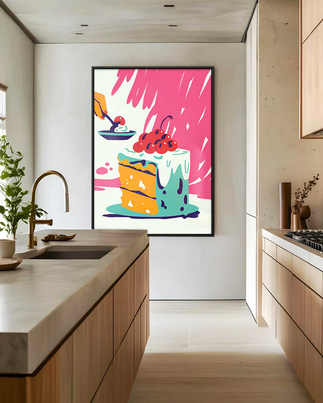 Speelse Taart Fantasie – staand kunstwerk voor modern interieur