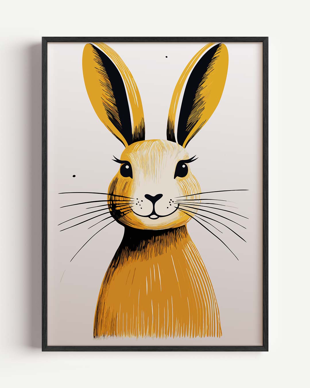 Schattige Konijnenposter – kids portret poster als wanddecoratie