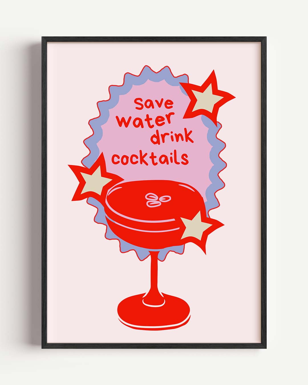 Cocktailtijd Plezierspread – keuken portret poster als wanddecoratie
