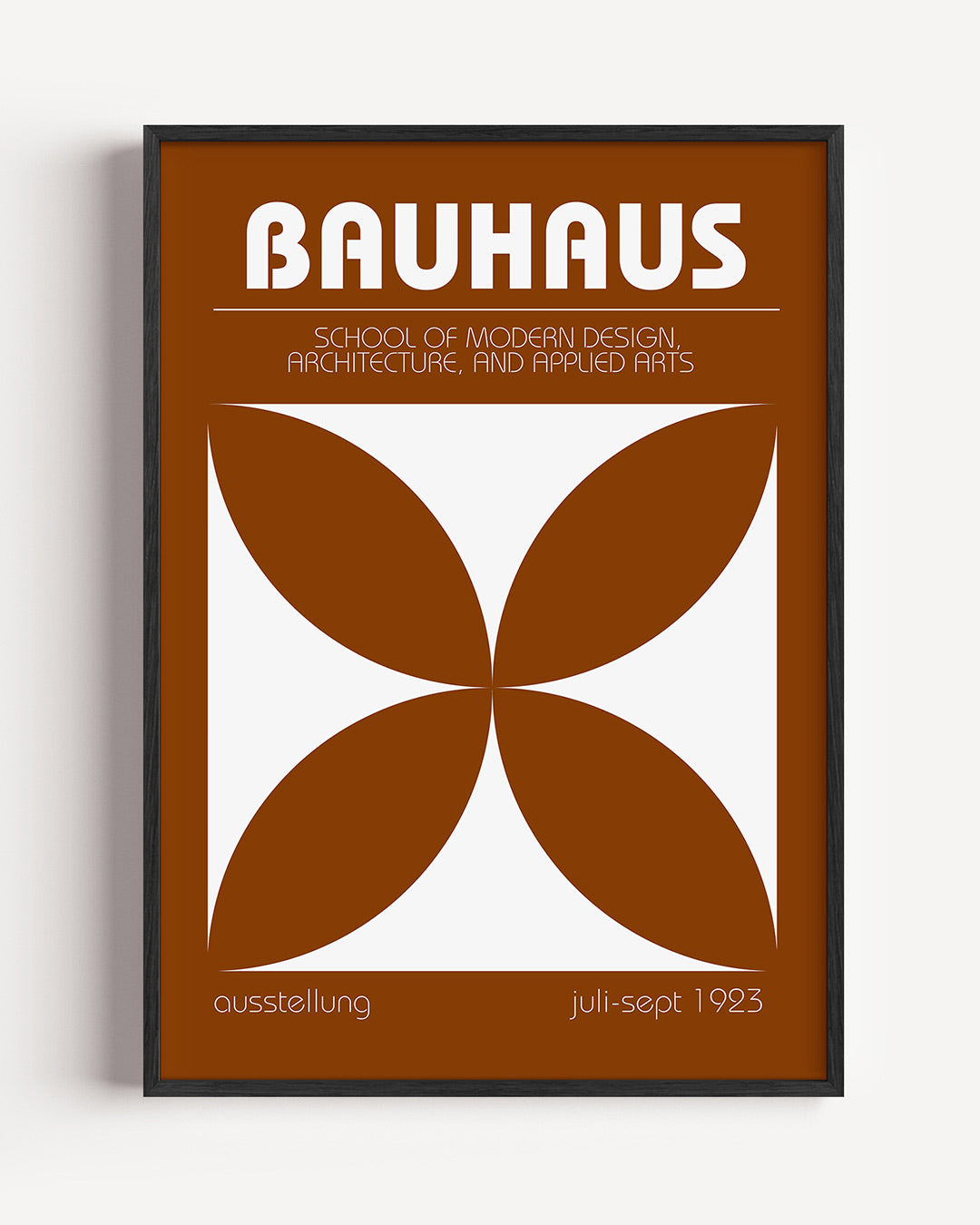 Vorm en kleur – staande Bauhaus poster als wanddecoratie