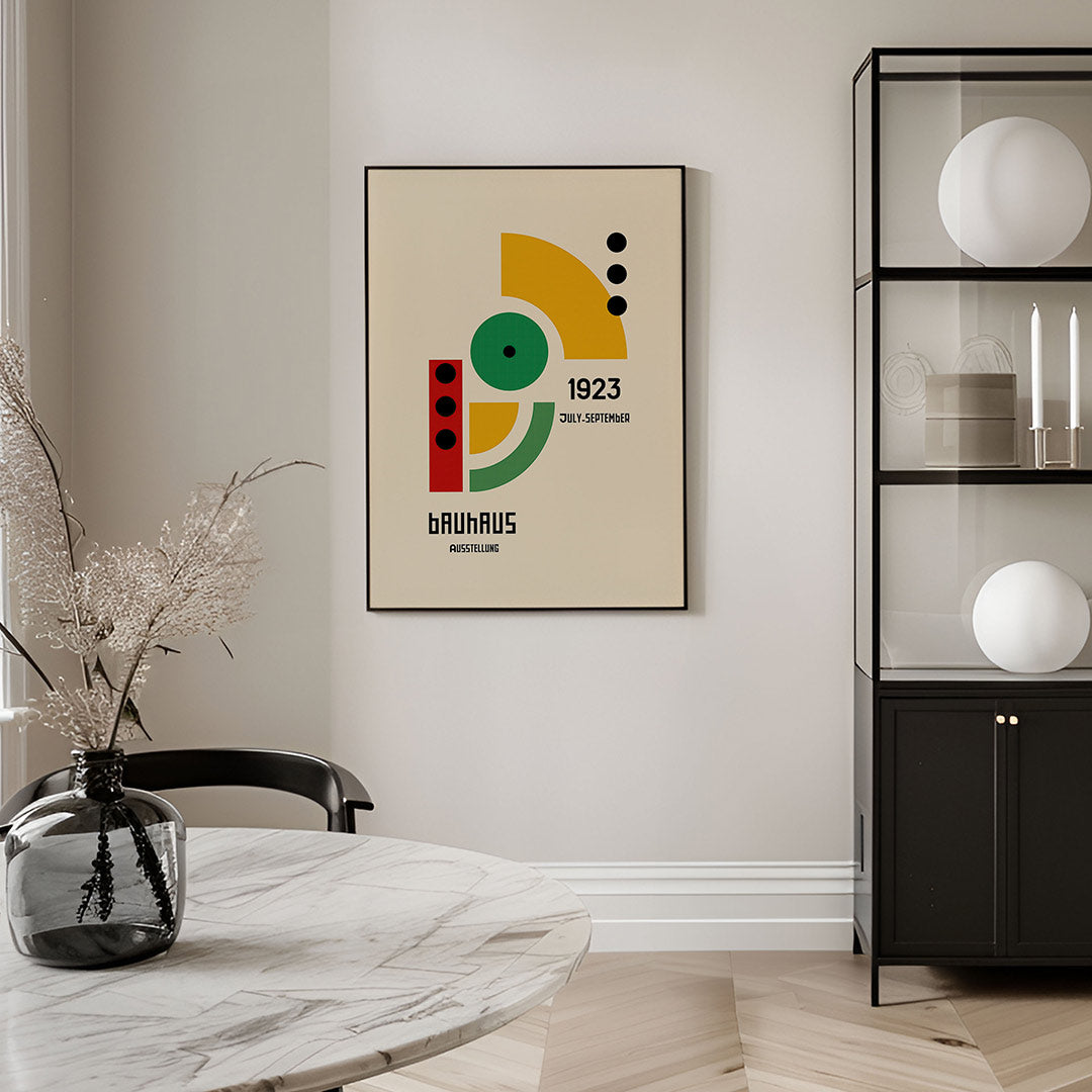 Vorm en kleur – geometrische Bauhaus poster in staand formaat