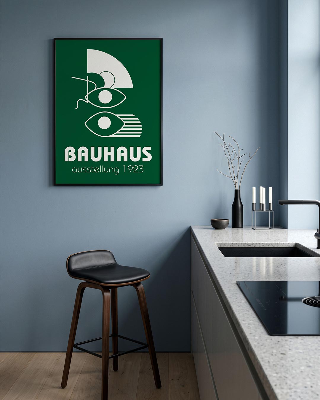  – geometrische Bauhaus poster in staand formaat