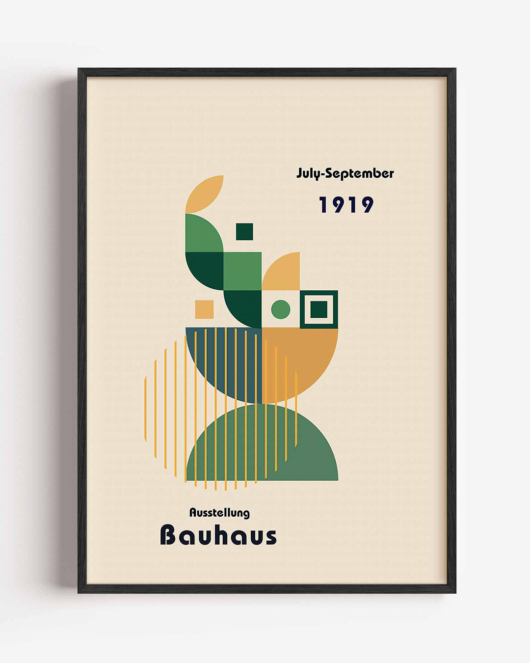 Vorm en kleur – staande Bauhaus poster als wanddecoratie