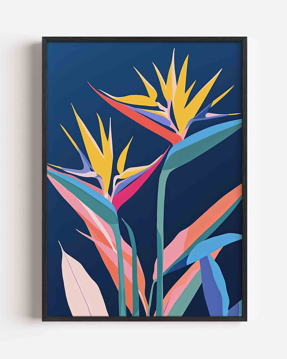 Paradijsvogelbloem – jungle portret poster als wanddecoratie