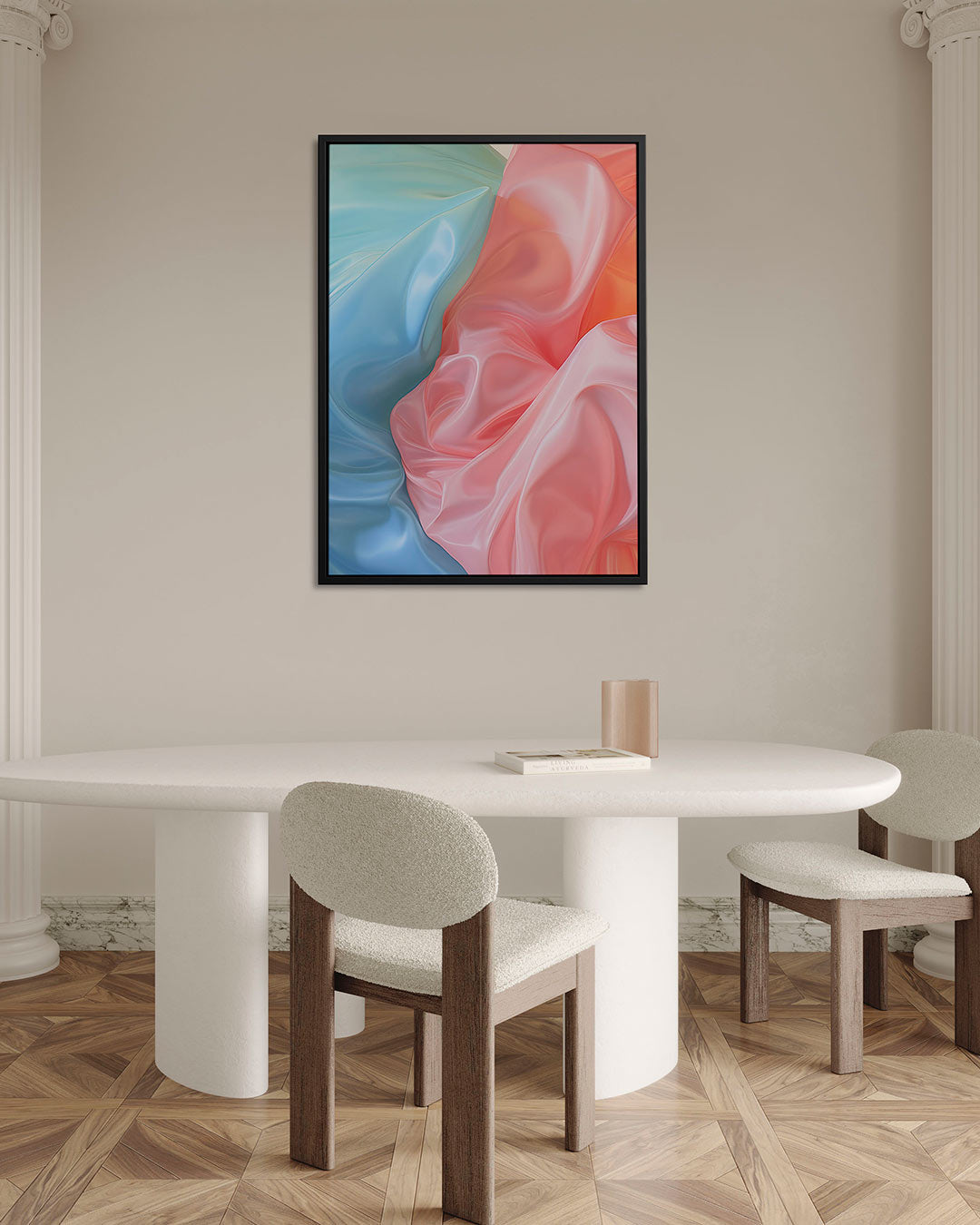 Vloeiende kleuren – Wanddecoratie kunstwerk – alternatieve weergave van het kunstwerk