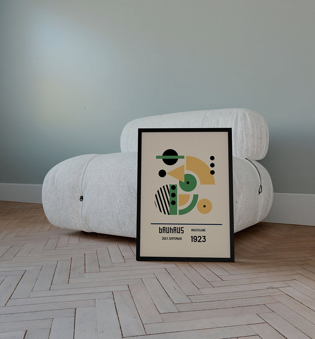Vormen en vlakkenspel – staande Bauhaus poster voor aan de muur