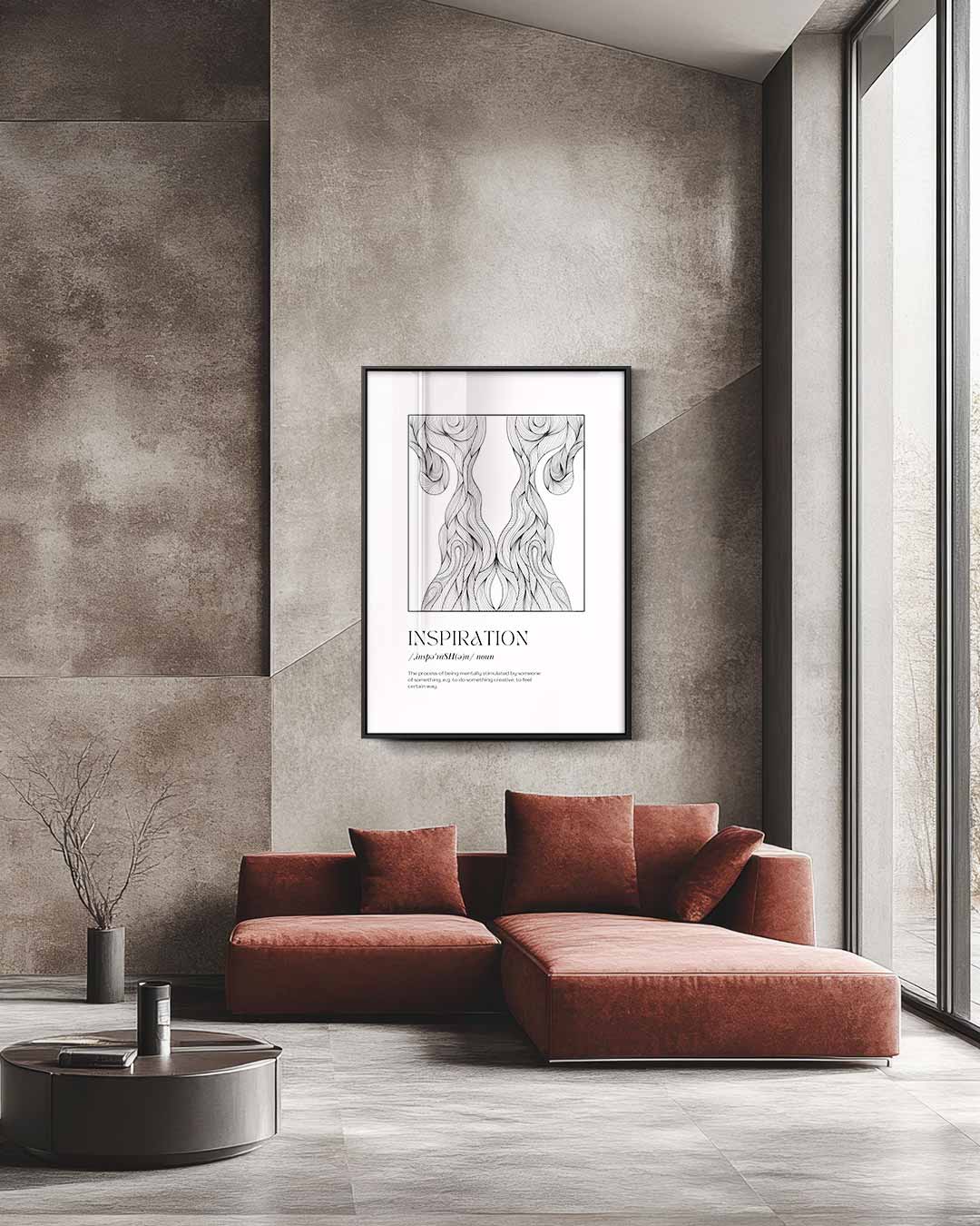 Inspiratie in Lijnen – staande wandkunst voor woonkamer of interieur