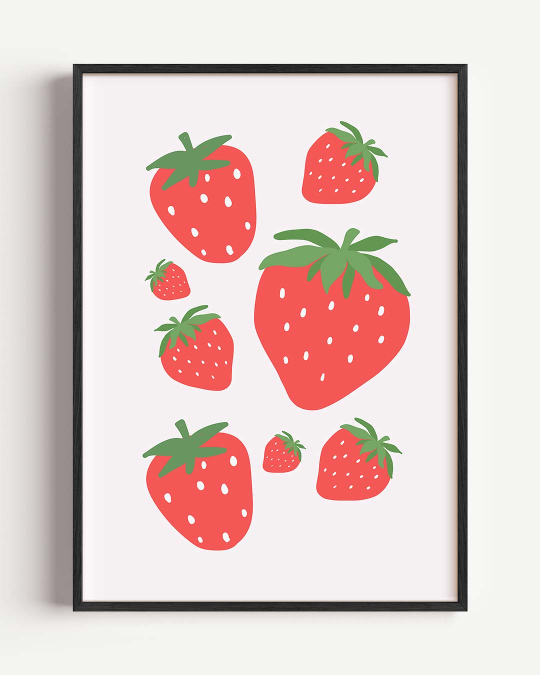 Zomerse Aardbeiensensatie – keuken portret poster als wanddecoratie