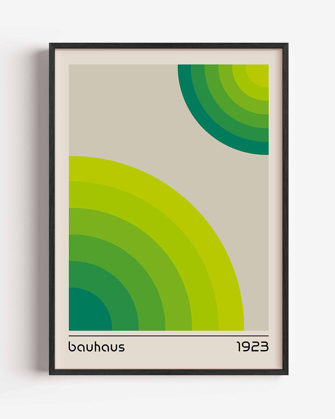 Cirkelvormen en kleur – staande Bauhaus poster als wanddecoratie
